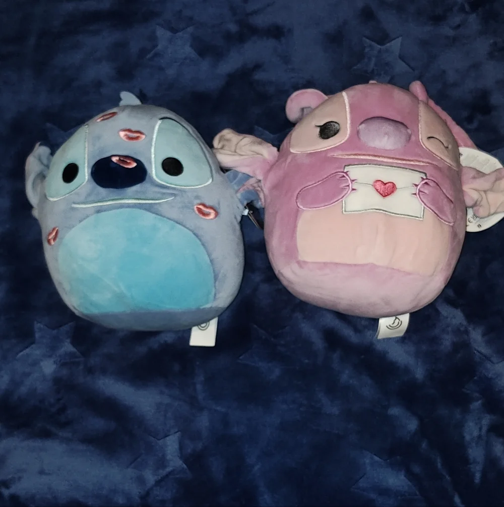 Angel And Stitch Valentine's Fluffy Toys.